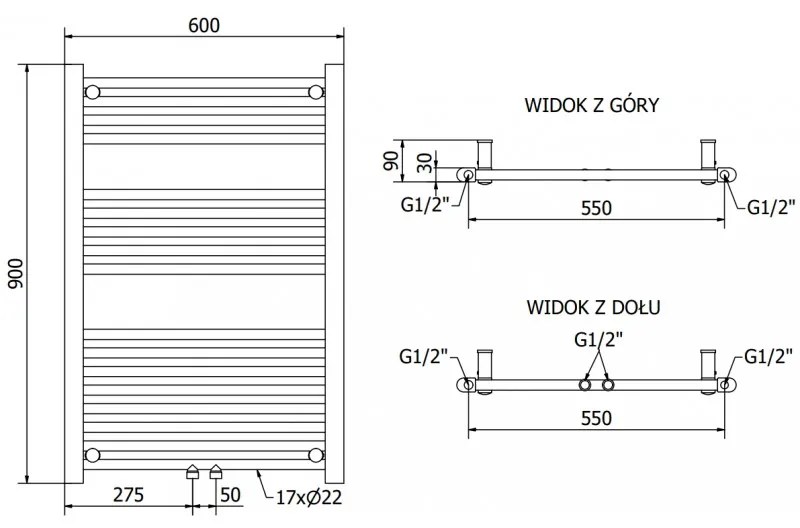 Mexen Mars, elektromos fűtőelem 900x600 mm, 400 W, fekete, W110-0900-600-6400-70