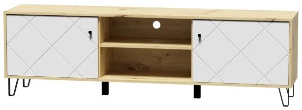 TV asztal/szekrény Bonny BL02 (artisan tölgy + matt fehér). 1048376