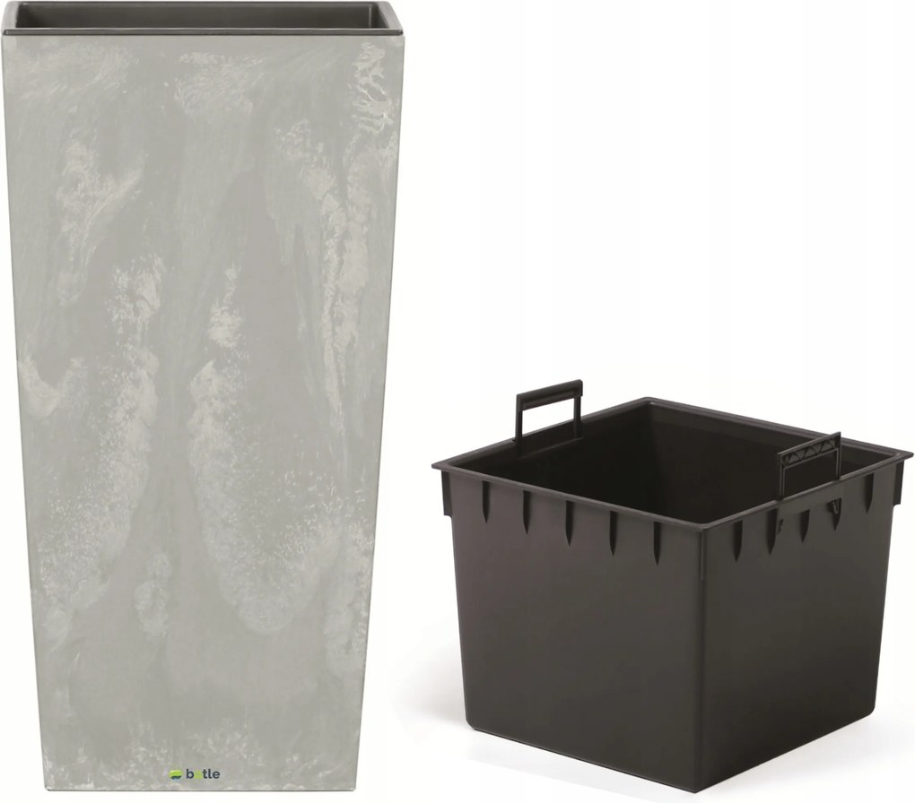 Virágtartó betét magas 26,5x26,5x50 cm beton