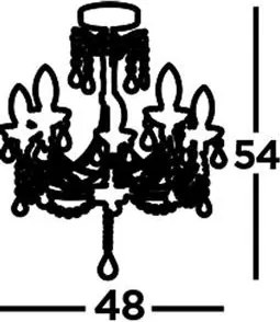 Fürdőszoba Mennyezeti Lámpa Króm AUTUMN SEARCHLIGHT 9037-5CC