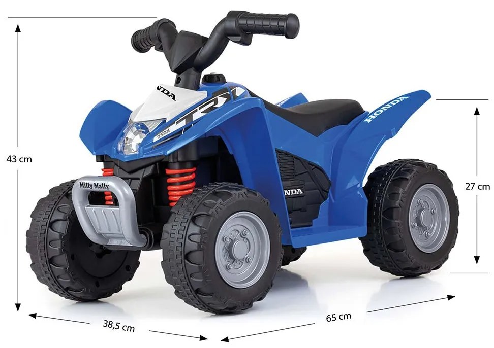 Elektromos négykerekű Milly Mally Honda ATV kék