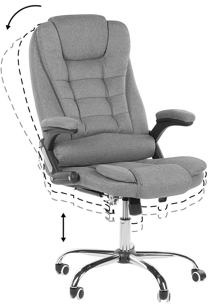 Szürke irodai forgószék ROYAL Beliani