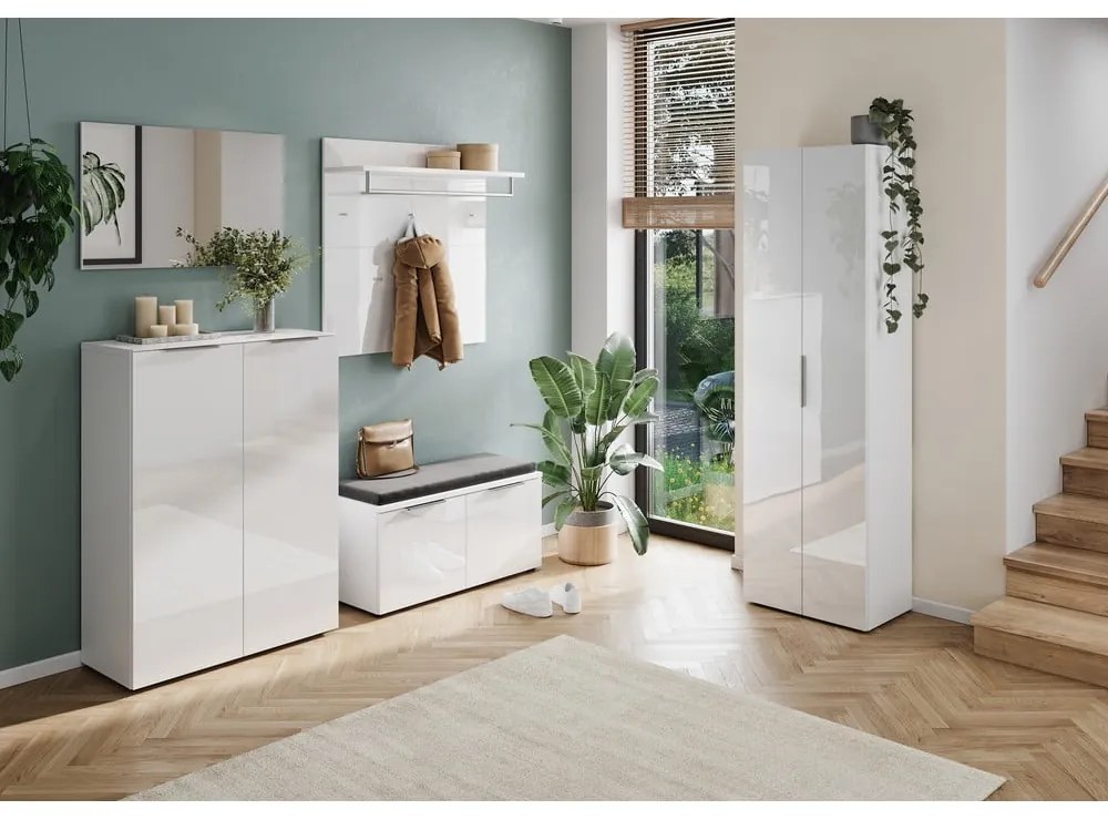 Fehér ruhásszekrény 59x197 cm Genova – Germania