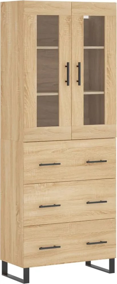 vidaXL sonoma tölgy szerelt fa magasszekrény 69,5 x 34 x 180 cm