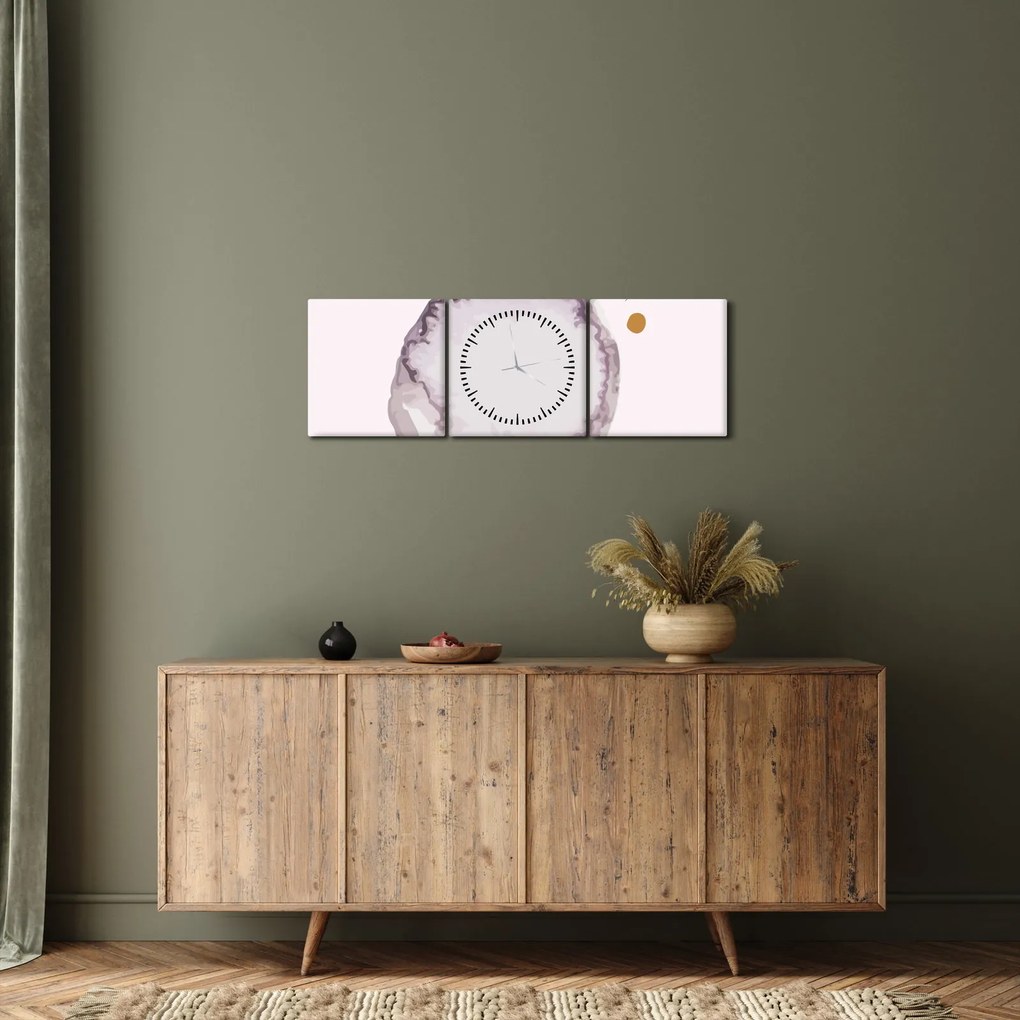 Kép - Lila minimalizmus N⁰4 (órával) (90x30 cm)