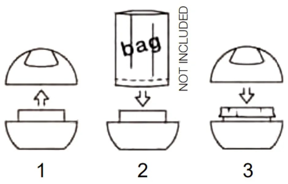 Fekete műanyag szemetes 1 l Bowl – Spirella