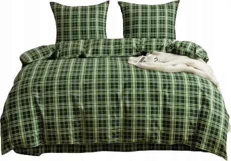 Ágyneműhuzat Kétszemélyes kockás ágyneműhuzat garnitúra 220x200 2 párnahuzattal 70x80