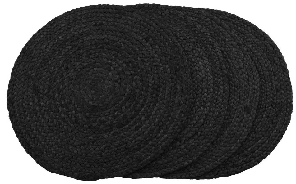 Bombay asztali alátét, jutafonat, sötétszürke, kerek 38 cm 4 db