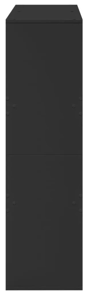 fekete szerelt fa térelválasztó 100 x 33 x 115 cm