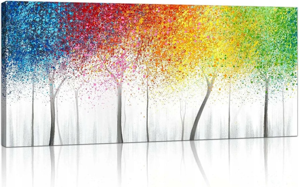 Vászonkép keretben virágzó fák a hálószoba nappaliba 120x50cm