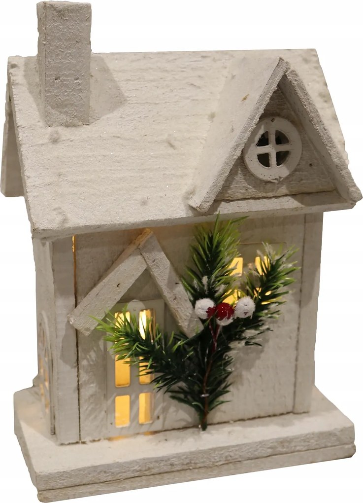 Fa Házikó Dekoráció Karácsonyi Dekoráció Led