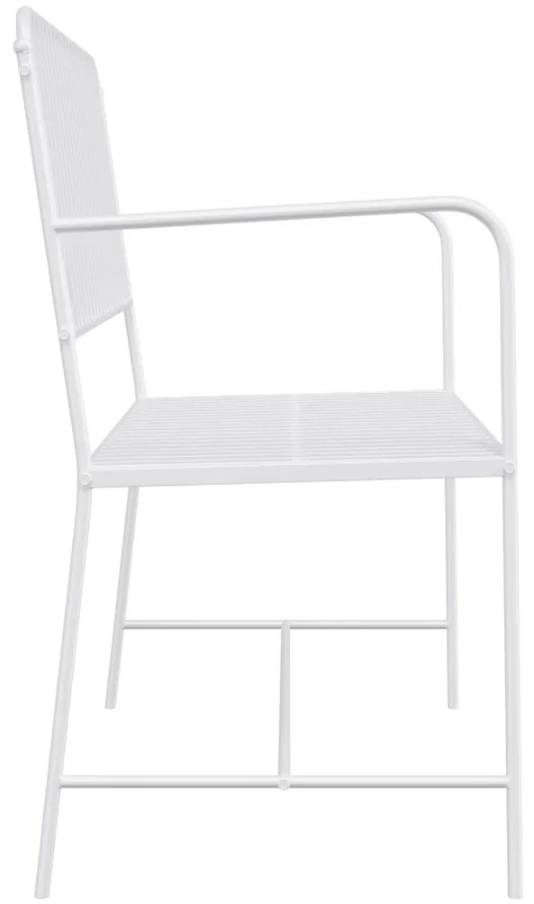 Pad Fehér Fém 103.5 x 51.5 x 90 cm Tartós Kültéri pad