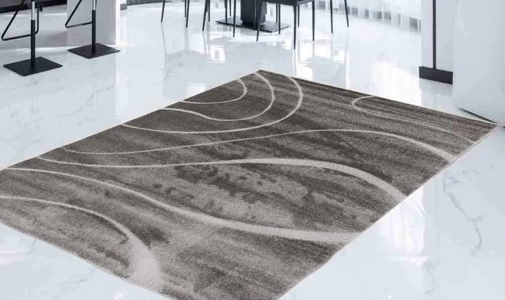 Modern szőnyeg szürke SIVAN 150x225 nappali szőnyeg