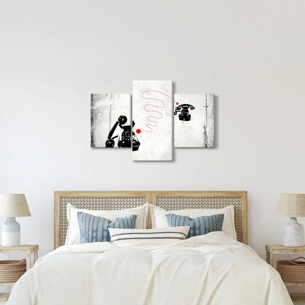 Kép - Telefon rajza Banksy stílusában (90x60 cm)