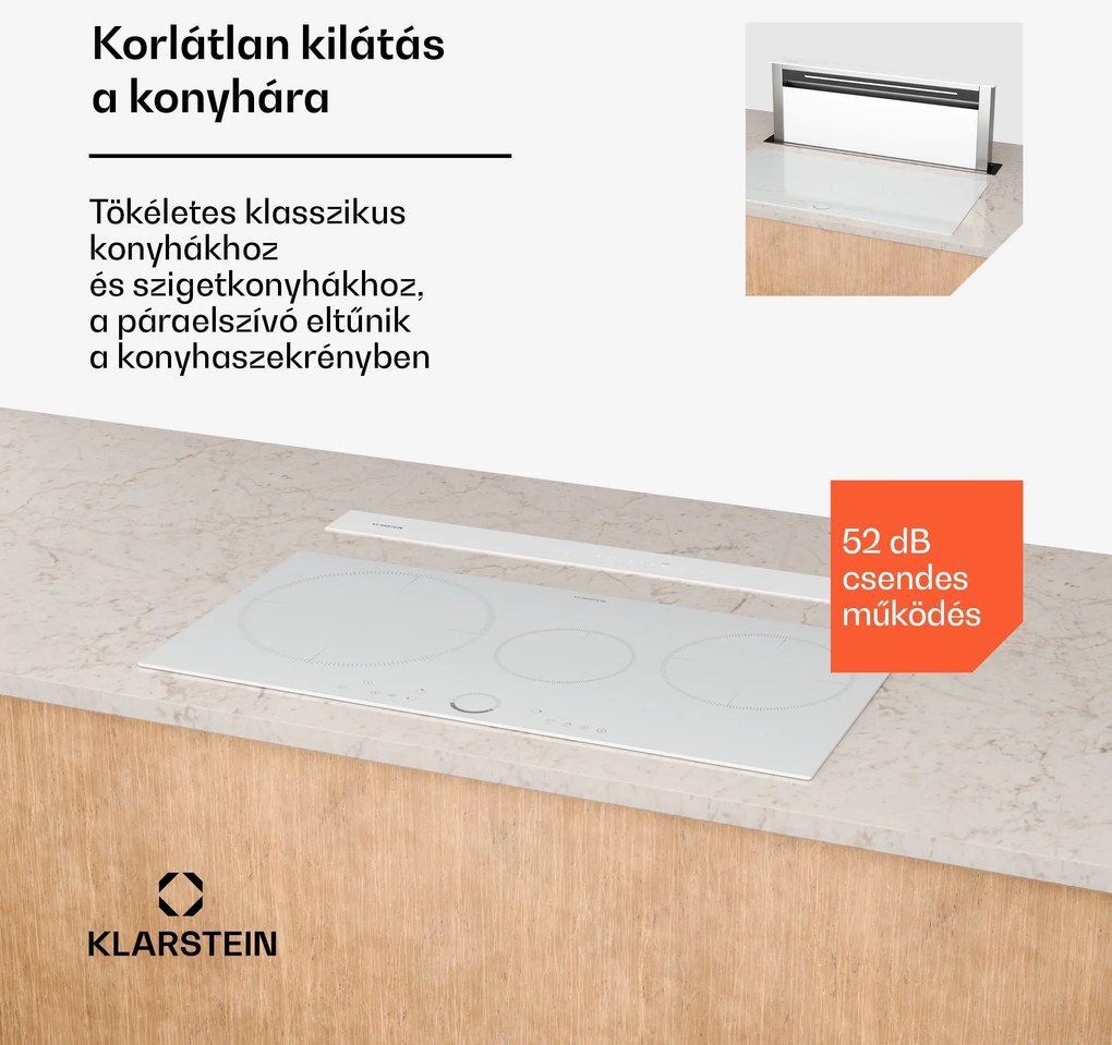 Klarstein Royal Flush Eco páraelszívó, Kihúzható, 714 m³/h, Boost, Érintős vezérlés, EEK A++