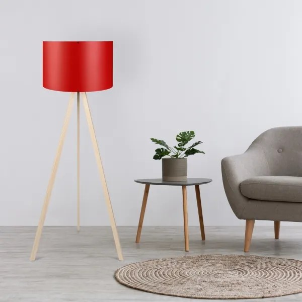 Állólámpa AYD 1xE27/40W/230V piros/bézs