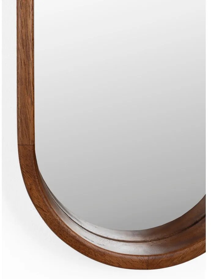 Fali tükör tömörfa kerettel 24x120 cm Nyko – White Label