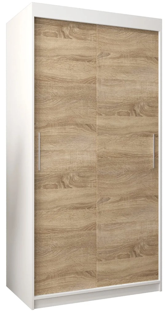 Ruhásszekrény 100 cm Toki (matt fekete + szonoma tölgy). 1064792