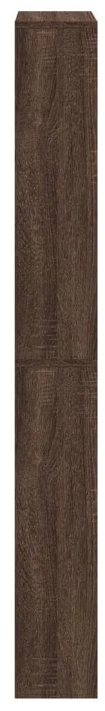 4 szintes barna tölgyszínű cipőszekrény tükörrel 63x17x134 cm