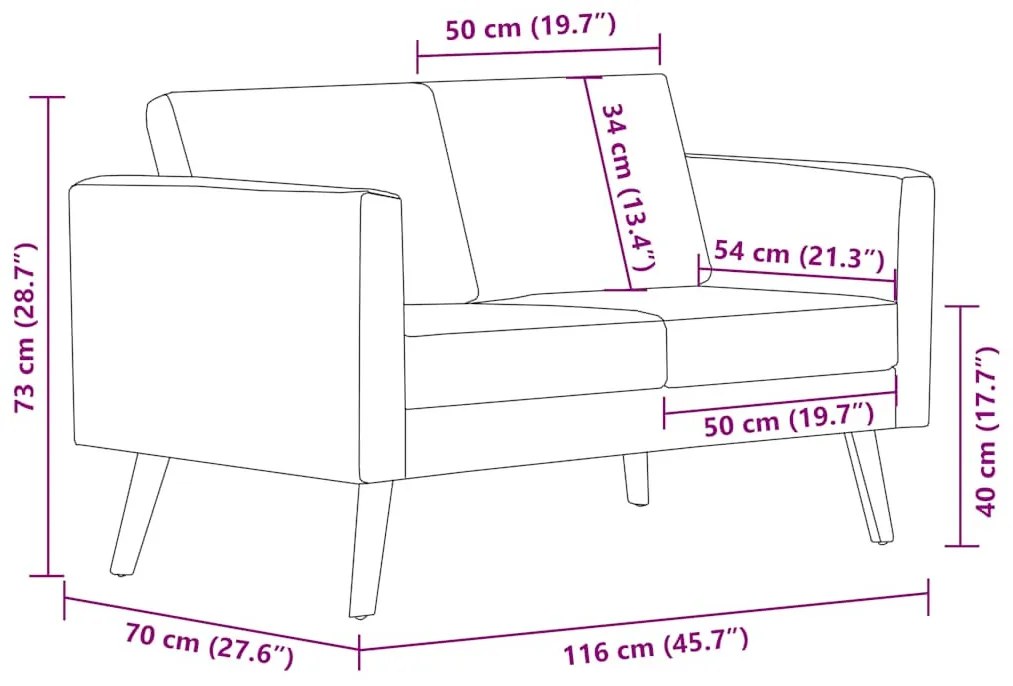 sötétszürke 2 személyes szövet kanapé