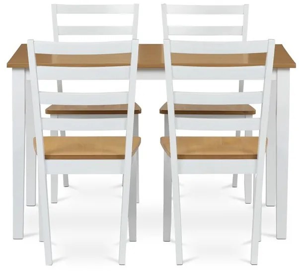 Étkezőszett 4 székkel, 120×75×75 cm, Tölgy Furnér. VESPA OAK