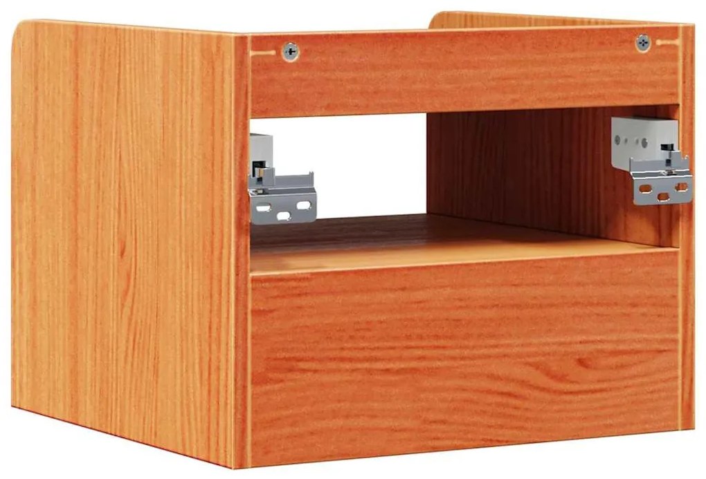 Éjjeli asztal 2 pcs Viaszbarna 38 x 36 x 29.5 cm Tömör fenyőfa