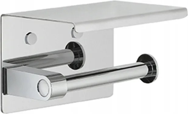 WC-papír tartó polccal, króm