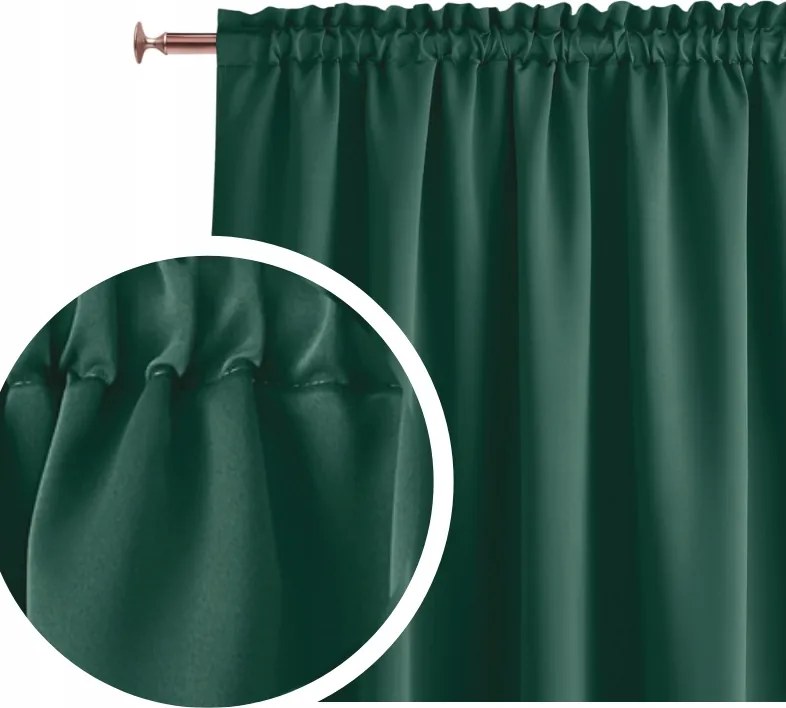 Nappali Kész Függöny Félsötétítő 140X250 Könnyű Szalagos Zöld