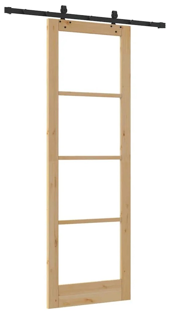 Csúszóajtó Egyéb Barna 78 x 232 cm Fa és fém