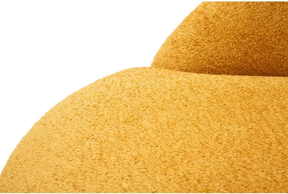 Mustársárga buklé fotel Ginerva – Mauro Ferretti