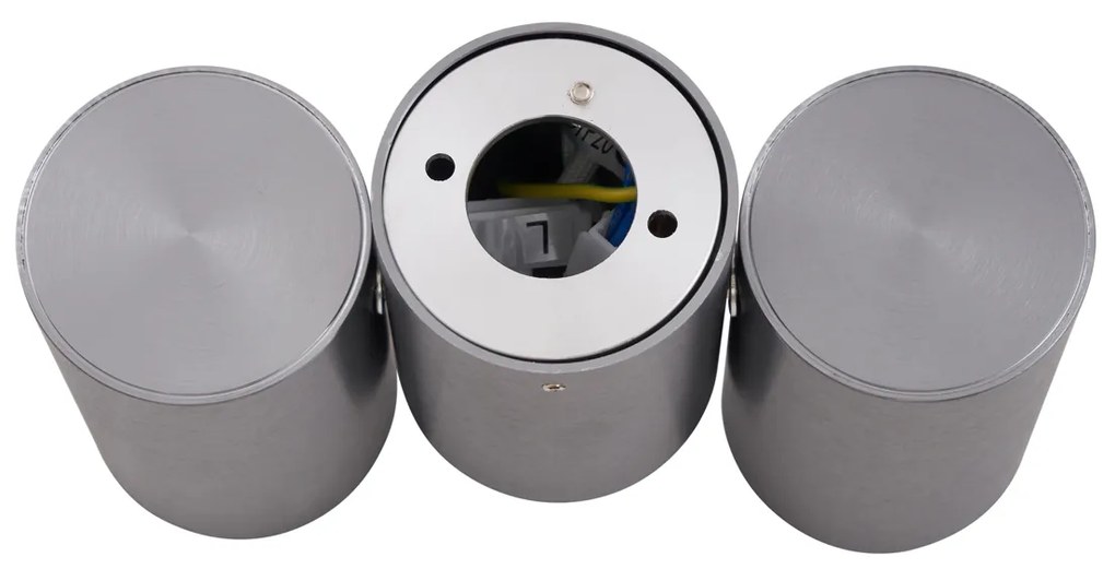 Design beépíthető spotlámpa, antracit GU10 50 mm, 2 db dönthető - Michael