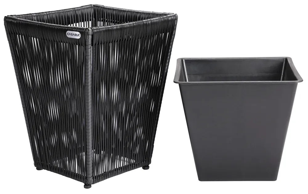 Casaria® Acapulco virágtartó szett 2 darabos - fekete