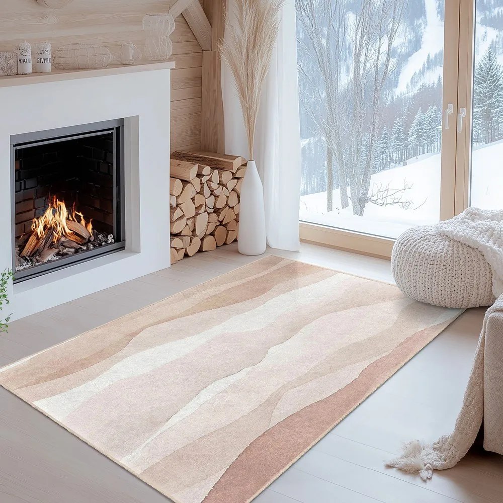 Krémszínű mosható szőnyeg 60x100 cm Komodo Beach – Mila Home