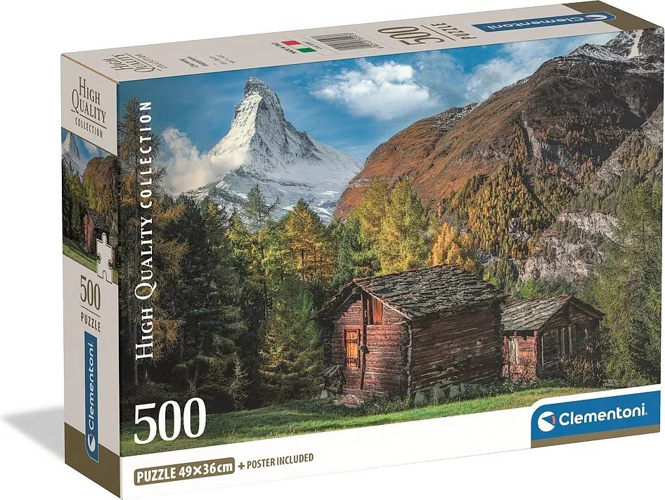 Hegyvidék Charming Matterhorn 500 db-os Compact puzzle Clementoni