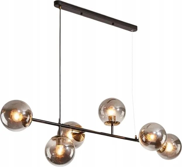 Mennyezeti Lámpa Lógó Csillár Gömb Fekete Arany