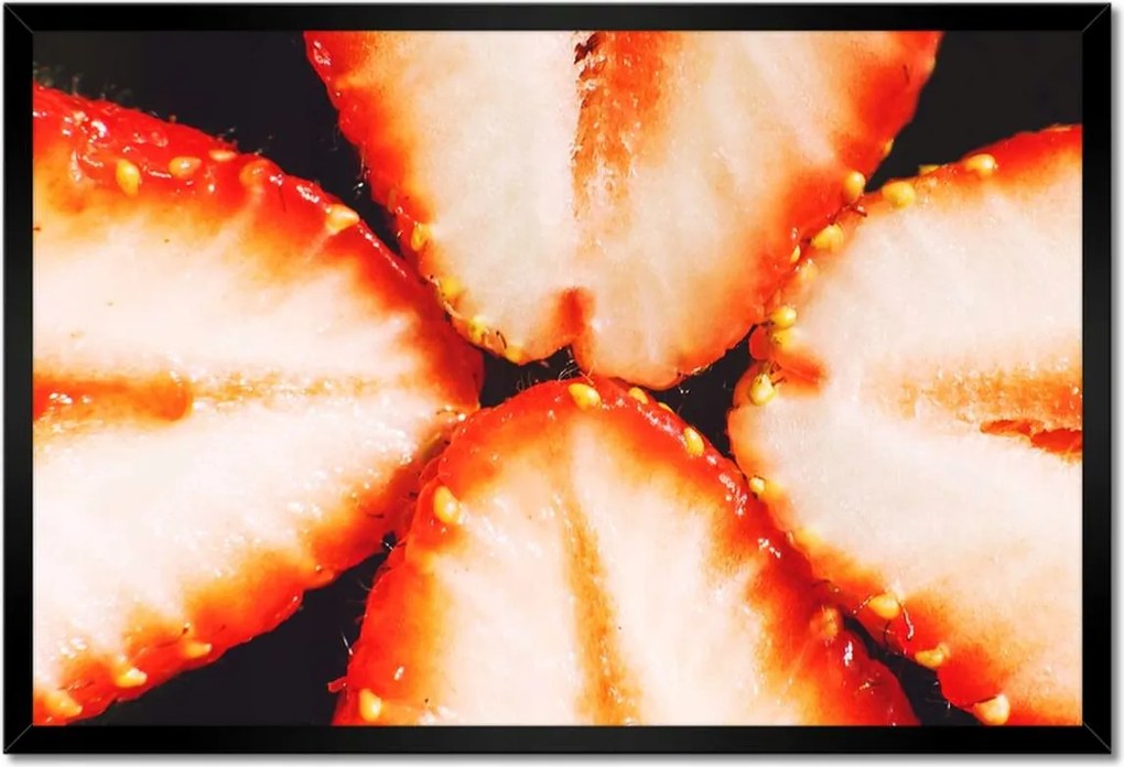 Poszterek keretben 60x40 Eper szeletek