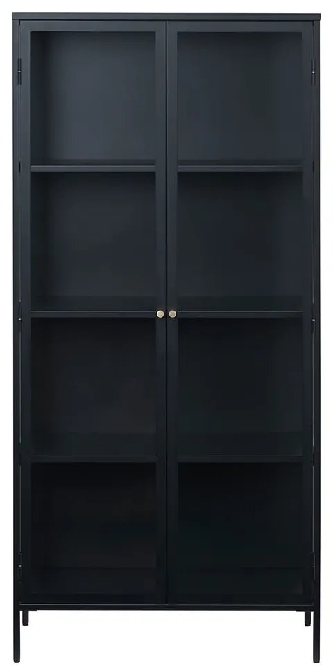 Fekete fém tálalószekrény 90x190 cm Carmel – Unique Furniture