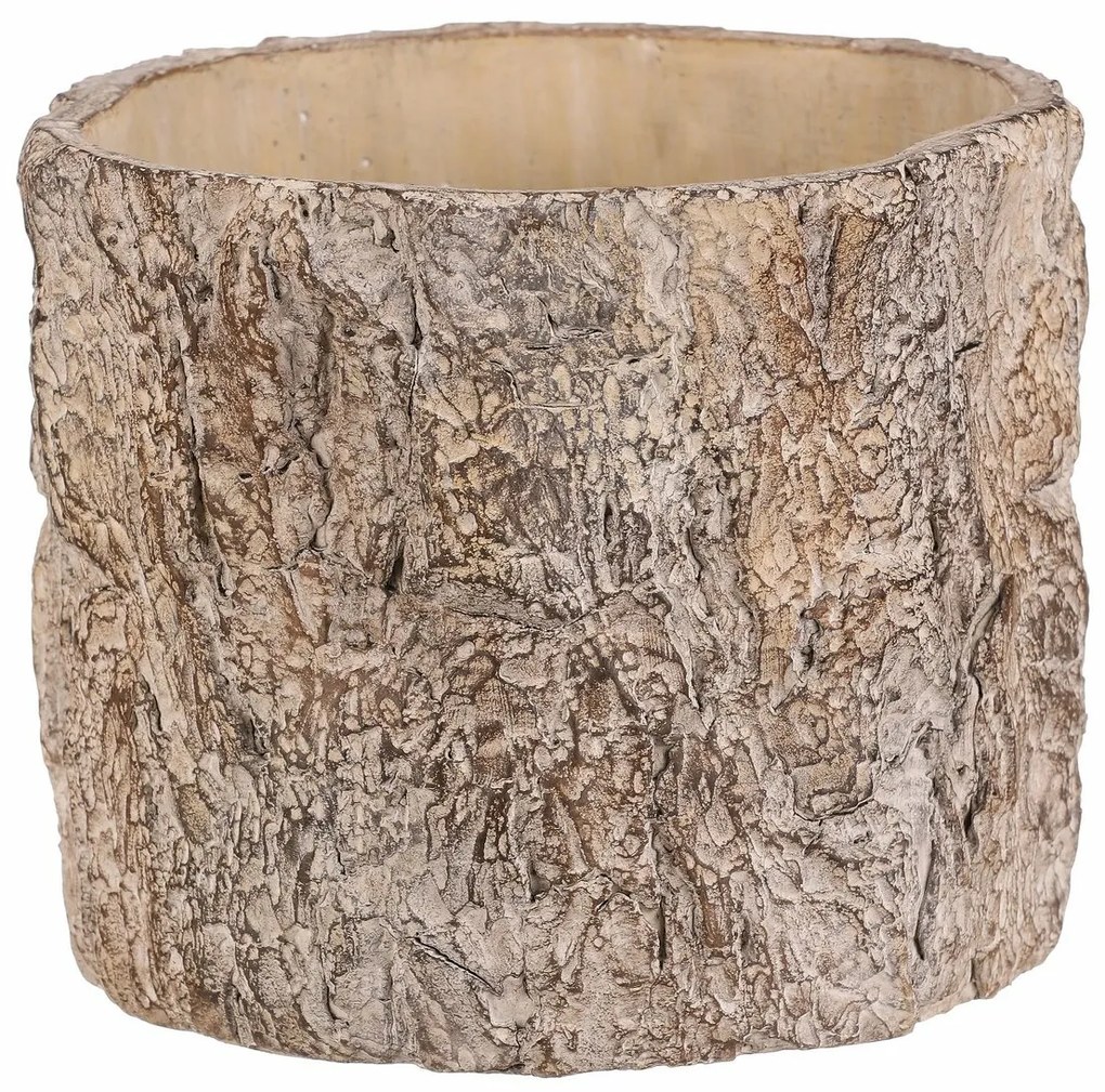 Virágcsomagolás fa kérget utánzó, 21 x 21 x 17 cm,beton, 21 cm