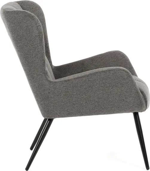 Fotel (füles), szürke, szövet, AK-H9206 GREY2