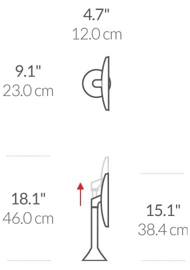 Kozmetikai tükör világítással-nagyítós (ötszörös) ø 20 cm Sensor – simplehuman