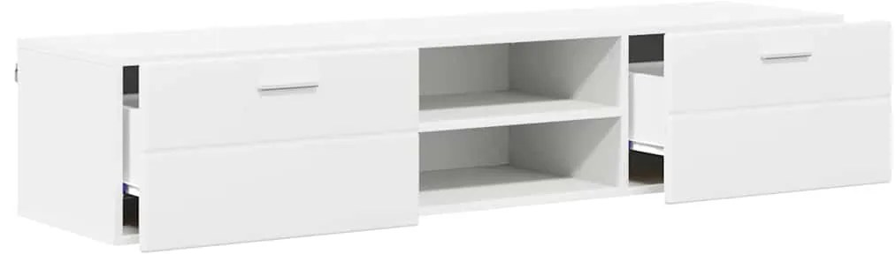 TV szekrény fiókkal polcokkal Fehér 150 x 39 x 30 cm Faanyag