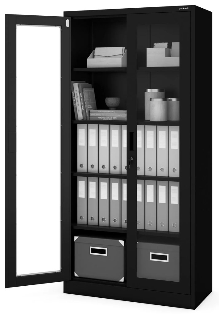 AMELIA vitrin 900 x 1850 x 400 mm, fekete