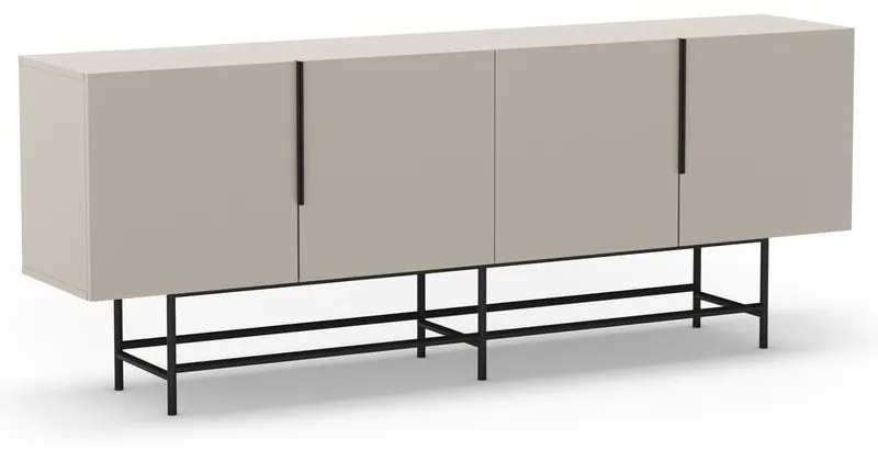 Krémszínű alacsony komód 200x77,5 cm Eldia – Marckeric
