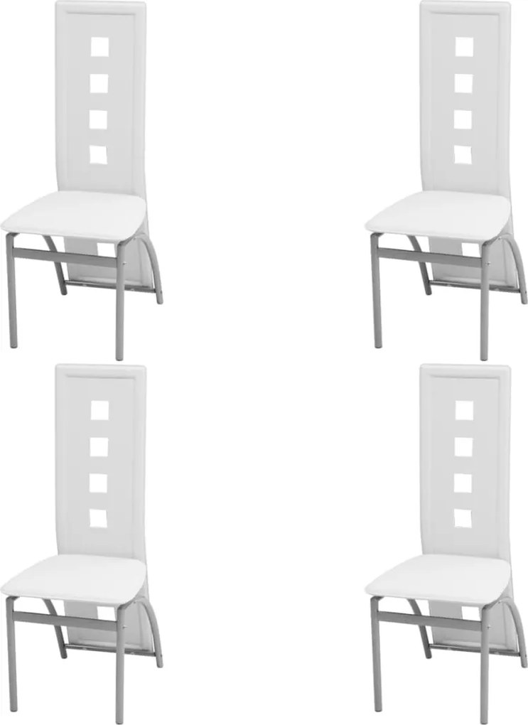vidaXL 4 db fehér műbőr étkezőszék