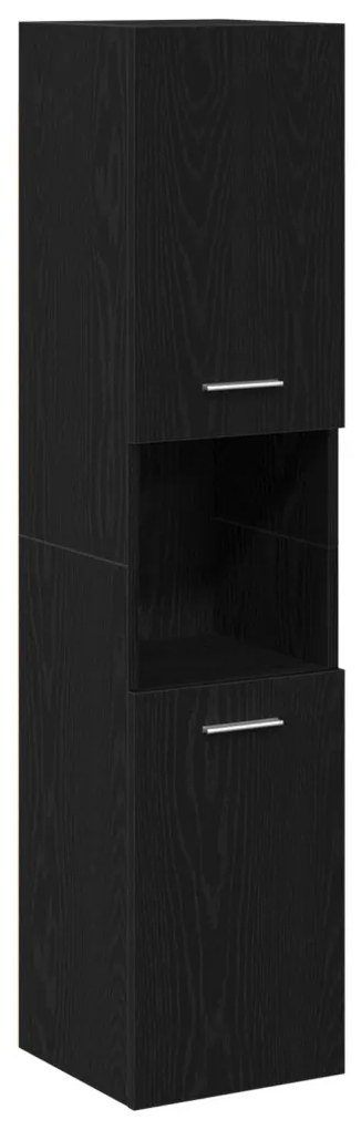 Fürdőszobai bútorkészlet 4 pcs Fekete tölgy 90 x 38.5 x 46 cm