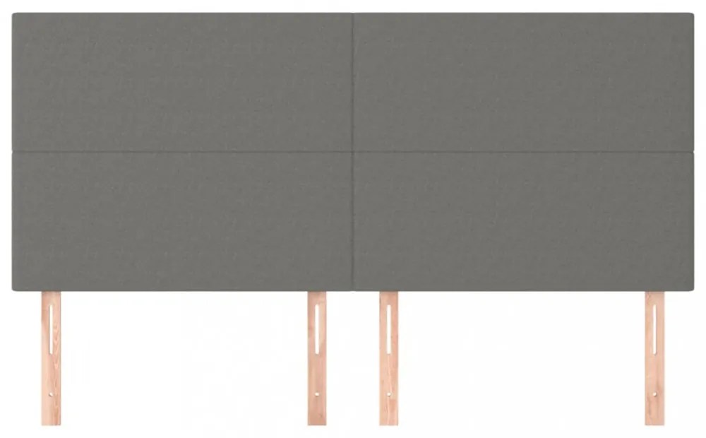 sötétszürke szövet fejtámla 200 x 5 x 118/128 cm