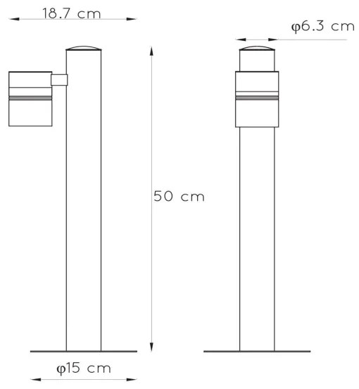 Lucide 14867/49/30 - LED kültéri lámpa ARNE-LED 1xGU10/5W/230V fekete