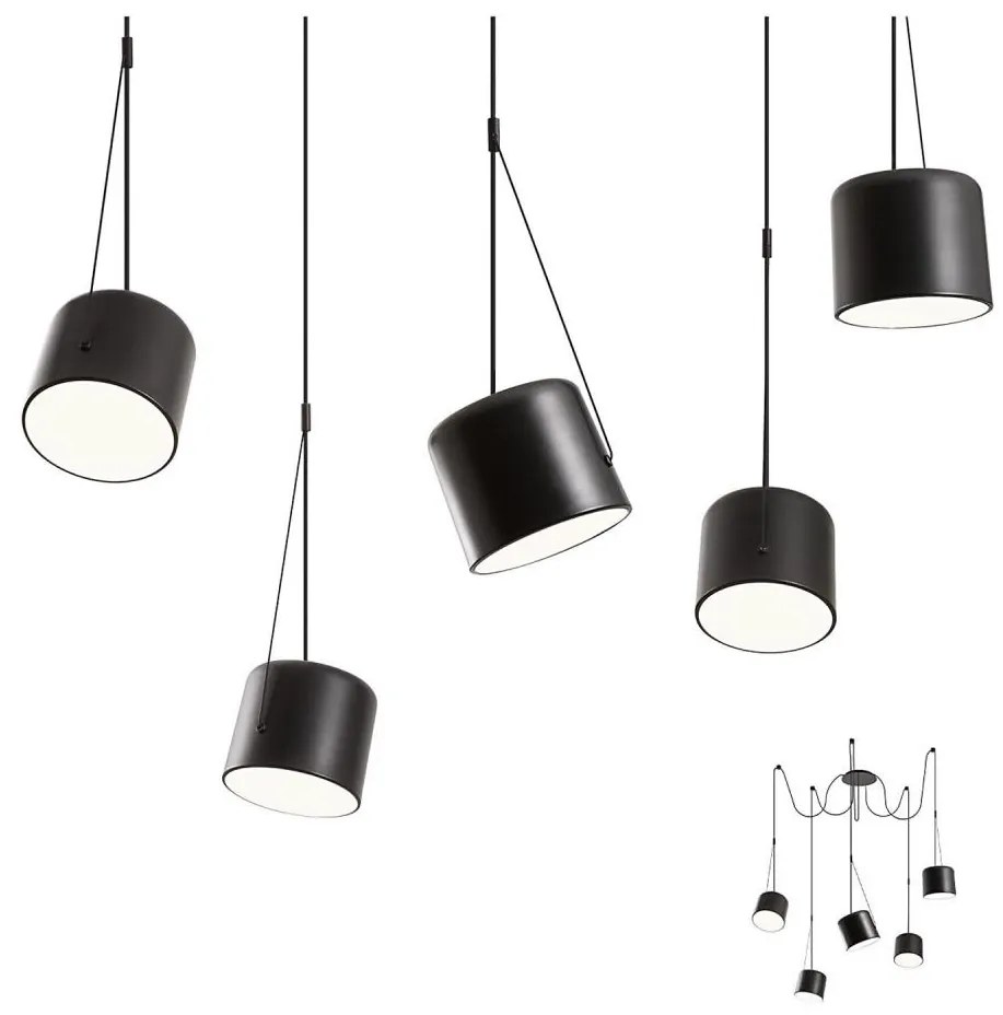 Redo 01-1828 - Csillár zsinóron DODO 5xE27/15W/230V pók