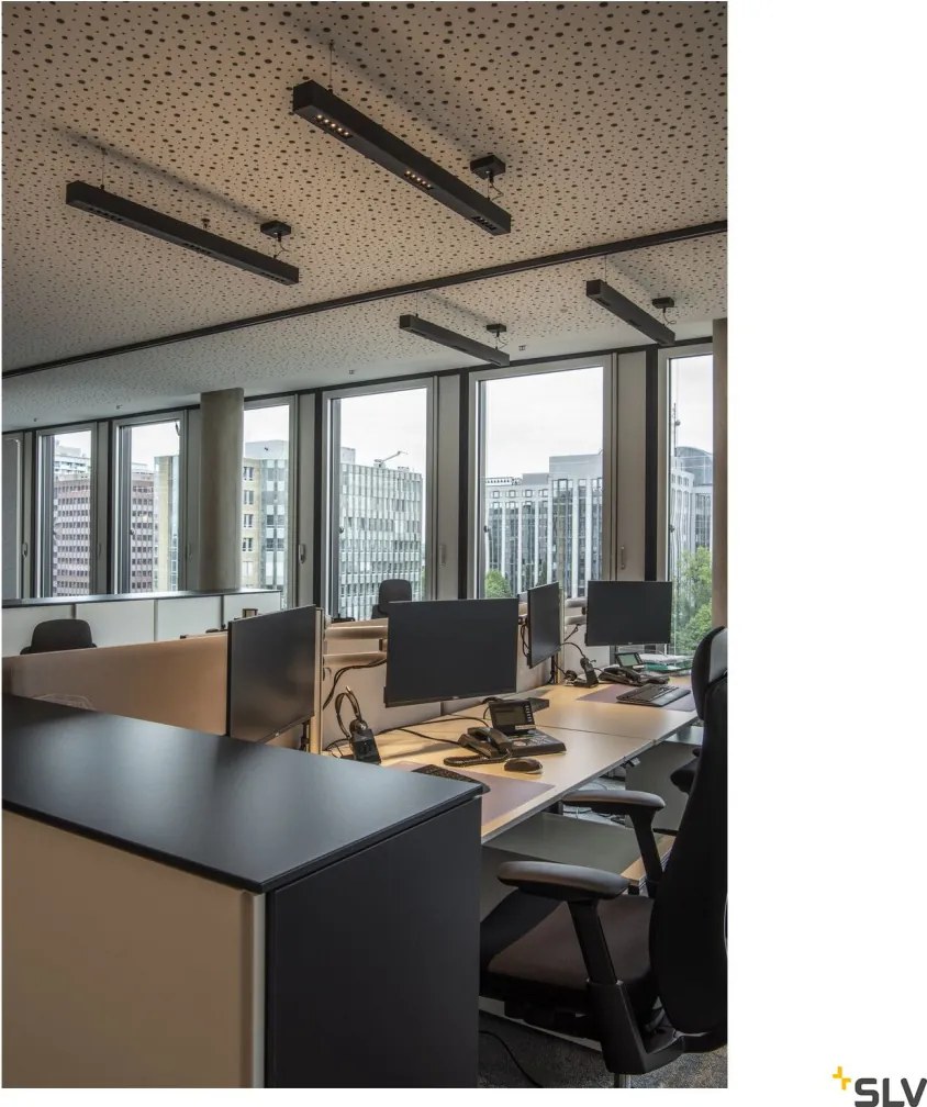 SLV 1000927 Q-LINE Modern Led Függesztett Lámpa Fekete LED IP20
