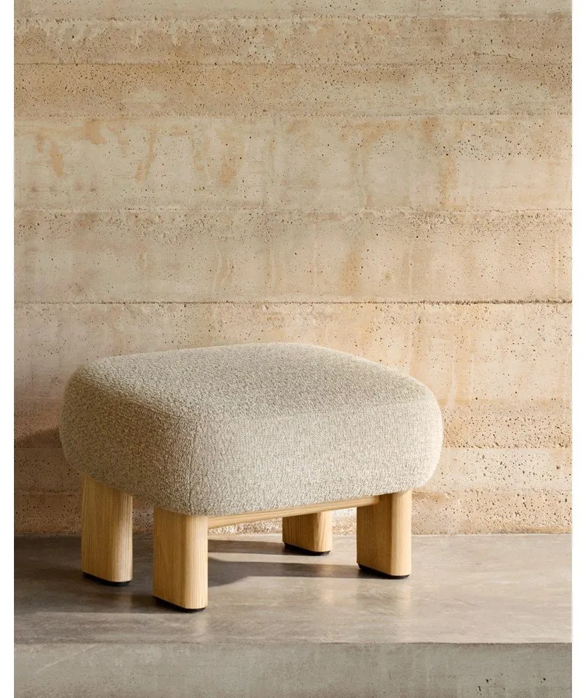 Bézs zsenília lábtartó Nema – Kave Home